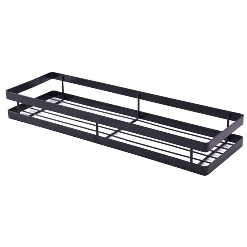 Tagère à Épices Cuisine,Epices Murale, Etagere Rangement Epices Gain de Place, Idéal pour le Rangement et Organisation de Cuisine, 40×12×5,5 cm, Noir