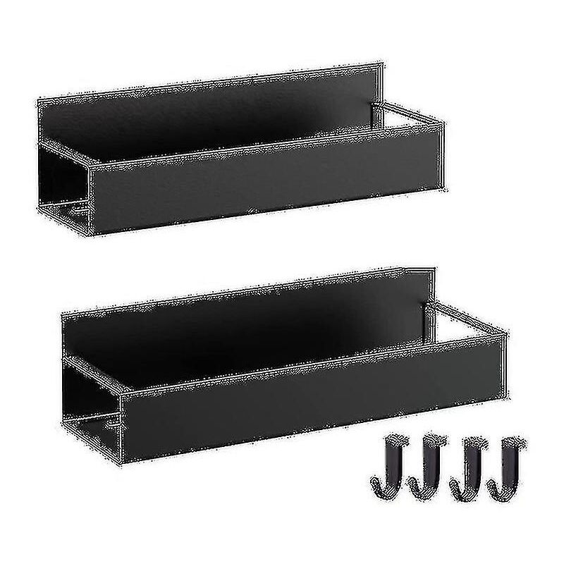 Feiyue - tagère à épices magnétique pour réfrigérateur, étagère murale de cuisine autocollante sans perçage, 2 pièces pour réfrigérateur