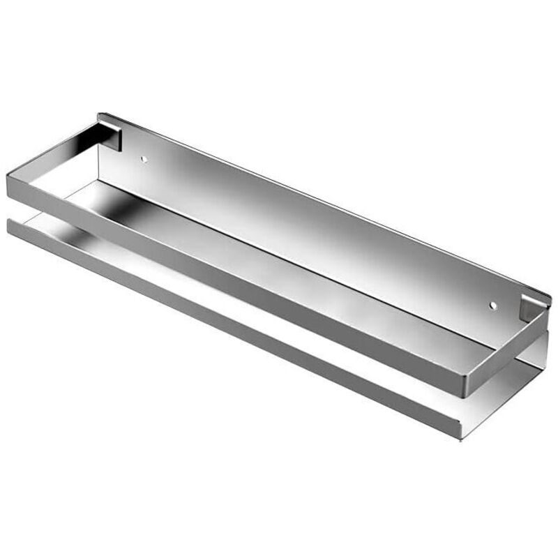 Tuserxln - tagère à épices murale, étagère de rangement de cuisine en acier inoxydable, étagère de rangement suspendue, support d'assaisonnement en