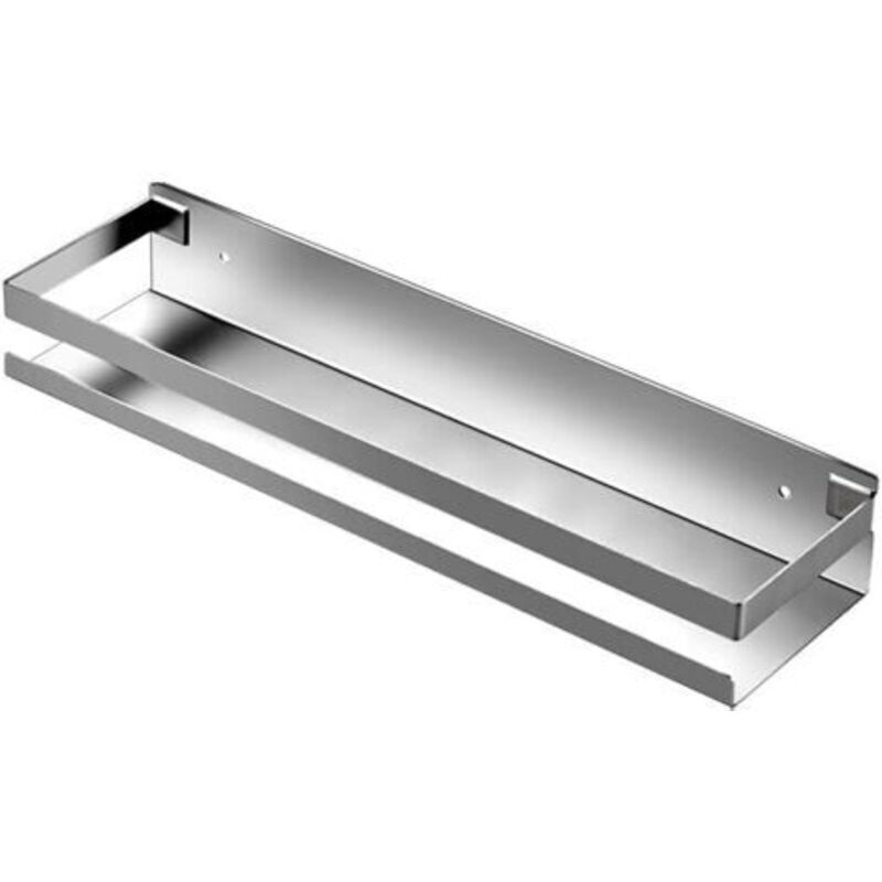 Étagère à épices murale, étagère de rangement de cuisine en acier inoxydable, étagère de rangement suspendue, support d'assaisonnement en acier