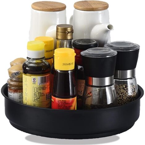 Étagère à épices rotative de 31 cm pour la cuisine, étagère à épices rotative pour ranger les épices et les bocaux dans le garde-manger