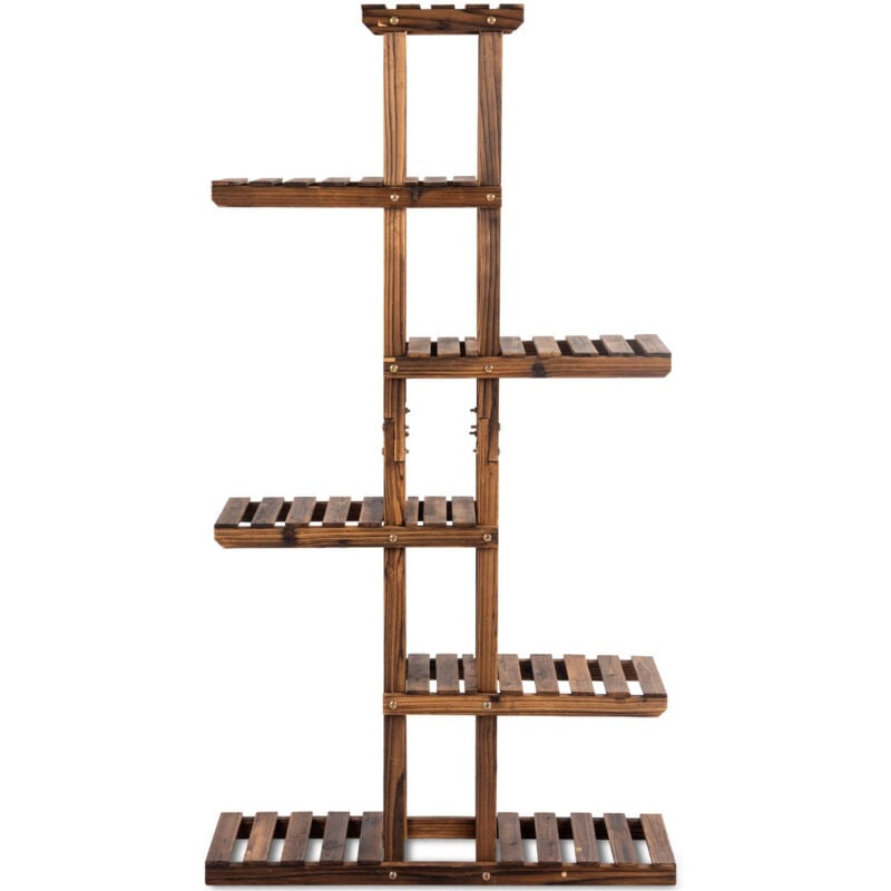 Etagère à fleurs en bois à 6 niveaux 75 x 25 x 140 cm porte plante décoration