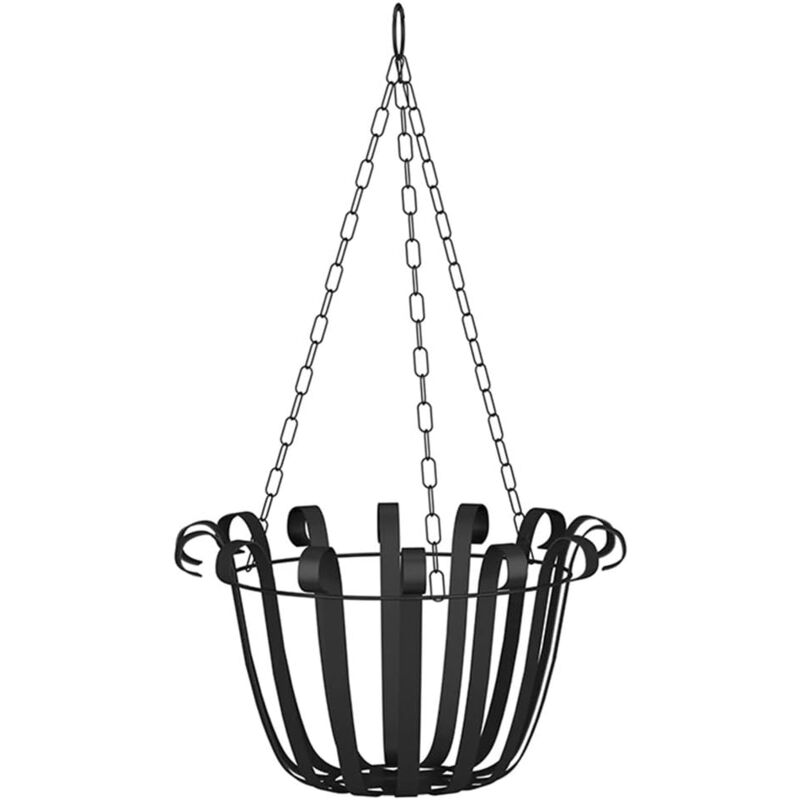 étagère à fleurs suspendue en métal en fer forgé Support de pot de fleur suspendu nordique Support de pot de fleur pour terrasse extérieure balcon