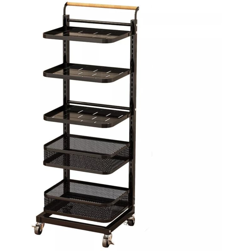 Gojoy - tagère à légumes pour la cuisine, panier à légumes à 5 niveaux panier à fruits empilable chariot de rangement à légumes chariot de cuisine