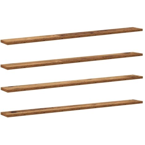 Étagère à livres 4 pcs Armoire à livres Marron 100 x 10 x 1,5 cm