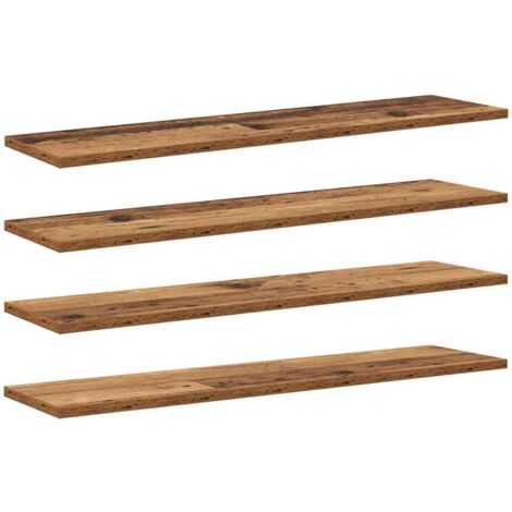 Étagère à livres 4 pcs Armoire à livres Marron 80 x 20 x 1,5 cm