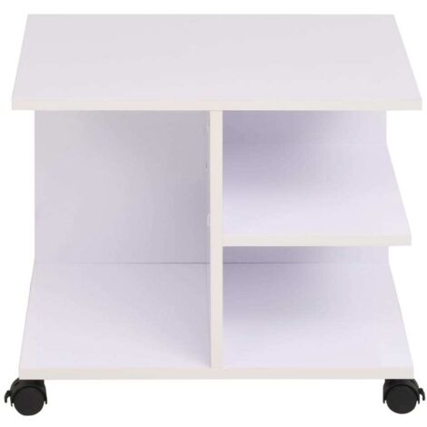 Étagère à roulettes 50x35x42 cm Blanc