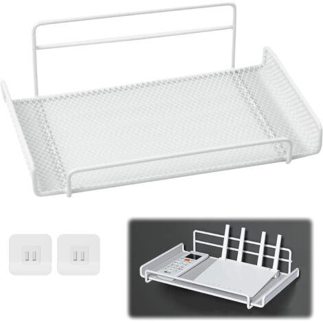 Étagère à suspendre sans perçage pour routeur, projecteur, petit rack ventilé, support mural, peut être utilisé pour cuisine, salle de bain, 1 étagères murales de montage