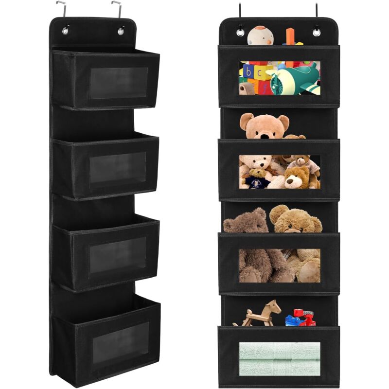 Étagère à Suspendre,Organisateur Suspendu sur Porte avec 4 Compartiments,Rangement Suspendu, Organisateur, à Suspendre à la Porte ou au Mur, pour