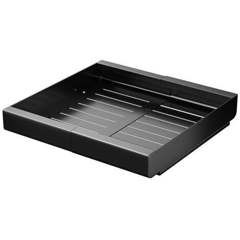 Étagère à tiroir extensible, étagère de placard, noir