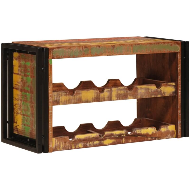 vidaXL Étagère à vin Marron 100 x 45 x 33 cm Bois récupéré massif