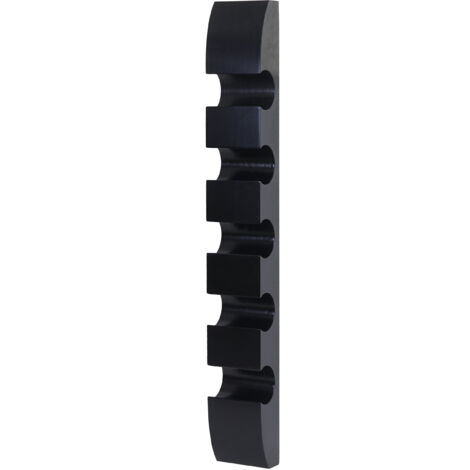 Étagère à vin Colmar, étagère murale à bouteilles en bois, pour 5 bouteilles 99x13x9cm  noir