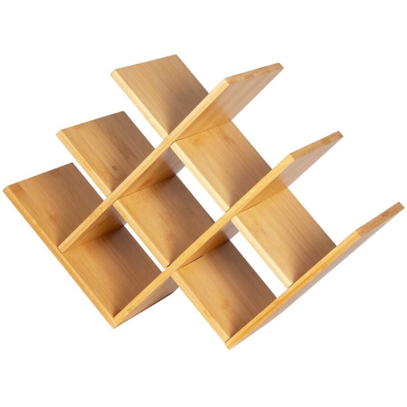 Étagère à vin en bambou pour 8 bouteilles 3804