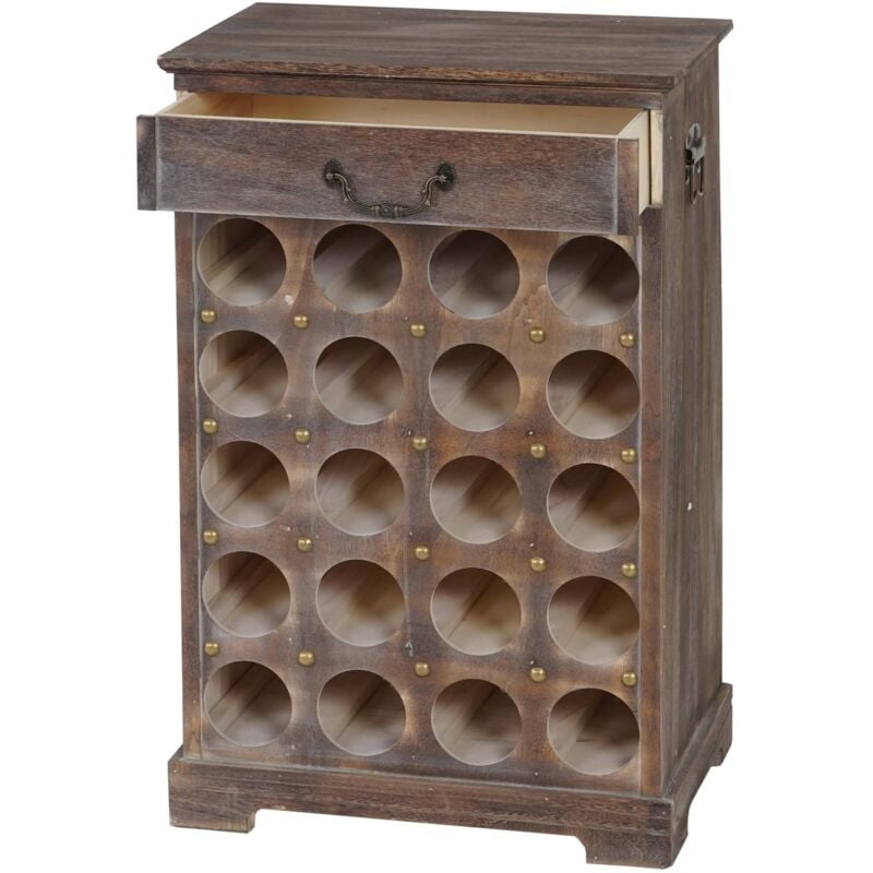 Etagère à vin Lucan pour 20 bouteilles / 76x48x31cm / style Shabby Chic, marron