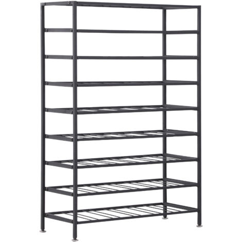 Étagère à vin rack pour bouteilles range-bouteilles capacité 54 bouteilles dim. 63L x 25l x 91H cm métal noir