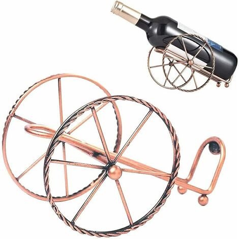 Étagère à Vin Rétro, Porte Bouteilles en Métal avec Roues, Décoration de Casier à Vin Rétro, Casier à Vin en Fer Retro, Casier à Vin Métal sur Pied Personnalisé, pour Cuisine, Restaurant, Bar,