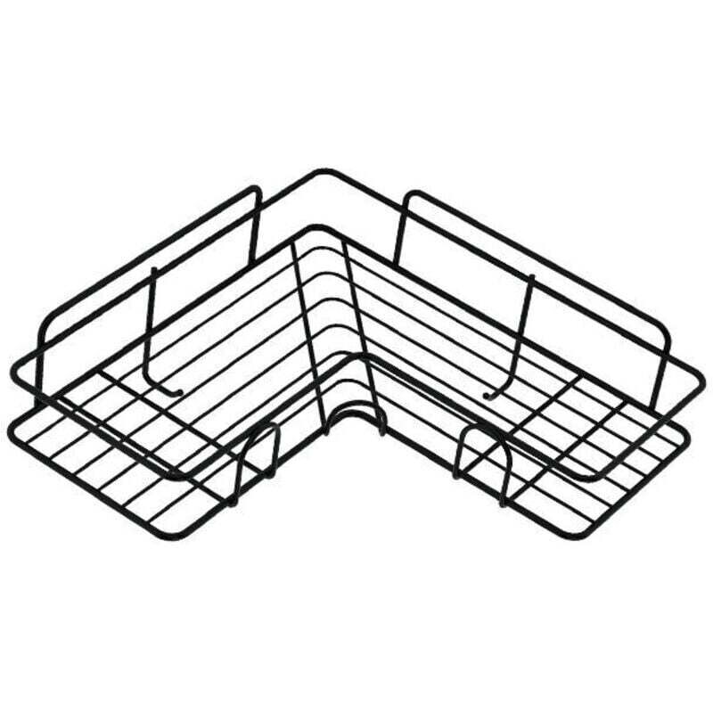 Étagère Angle Douche Sans Percage, Etagere Salle de Bain, Porte Savon Douche Inox Pour Salle de Bain, Cuisine Rangement (Noir)une pièce，
