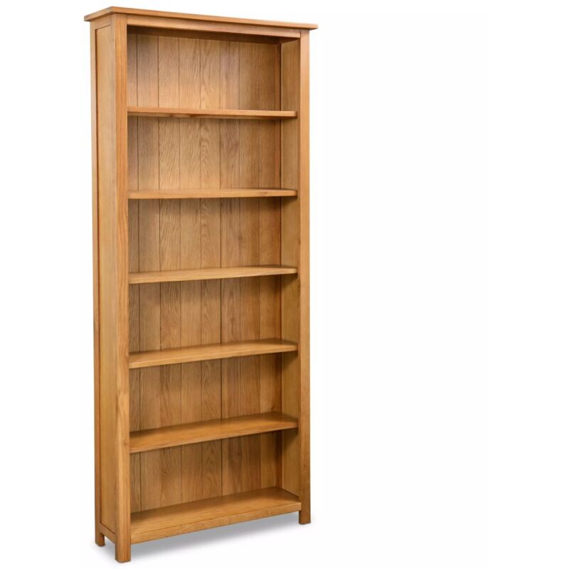 Helloshop26 - tagère armoire meuble design bibliothèque 180 cm bois de chêne massif