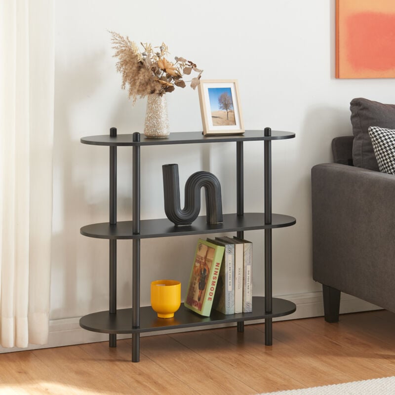 [en.casa] - tagère autoportante Øvre à 3 niveaux noir