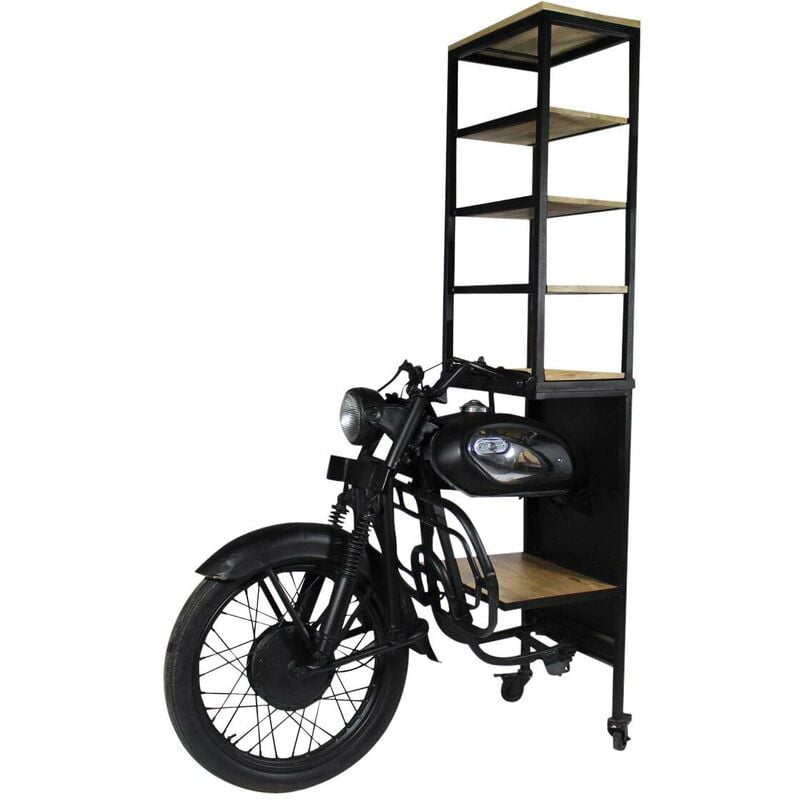 Etagère avant de moto en métal noir Tata