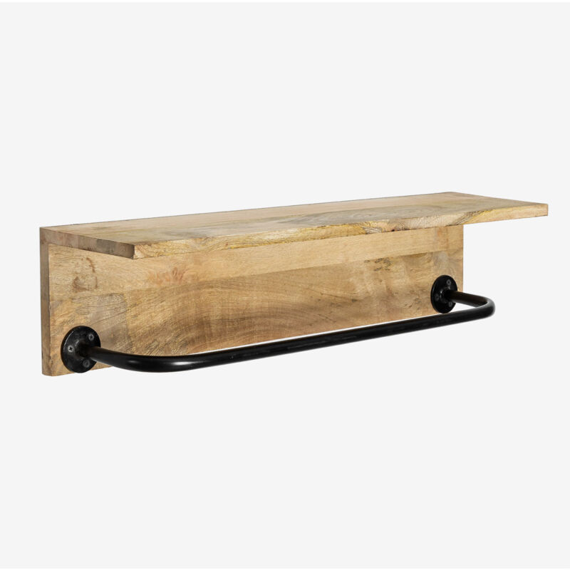Tagère de rangement pour ustensiles en bois de manguier Orman Sklum