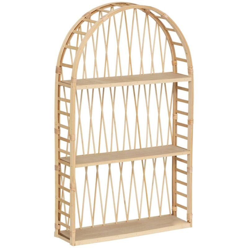 Atmosphera - Etagère murale Anahi bambou beige 74x45cm créateur d'intérieur
