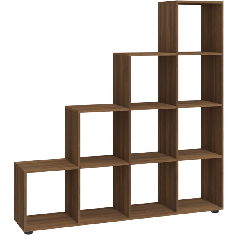 Vidaxl - Bibliothèque escalier Chêne marron 142 cm Bois d'ingénierie