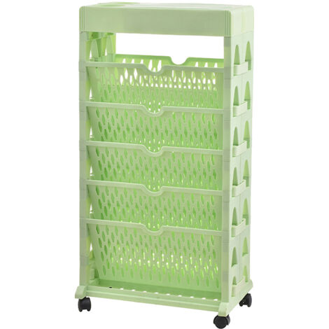 Étagère Bibliothèque 5 Niveaux Double Rangée Grande Capacité Vert pour Salon Chambre