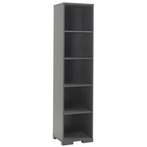 Étagère Bibliothèque 5 Niveaux "London" 195cm Gris Anthracite
