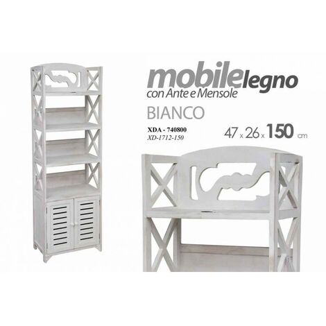 Étagère bibliothèque blanche avec portes pour salon d'étude