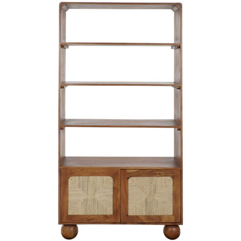 Etagère, bibliothèque en bois coloris naturel - longueur 90 x profondeur 40 x Hauteur 181 cm