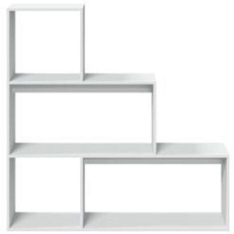 Étagère bibliothèque escalier Palino 123cm - 4 niches-Blanc