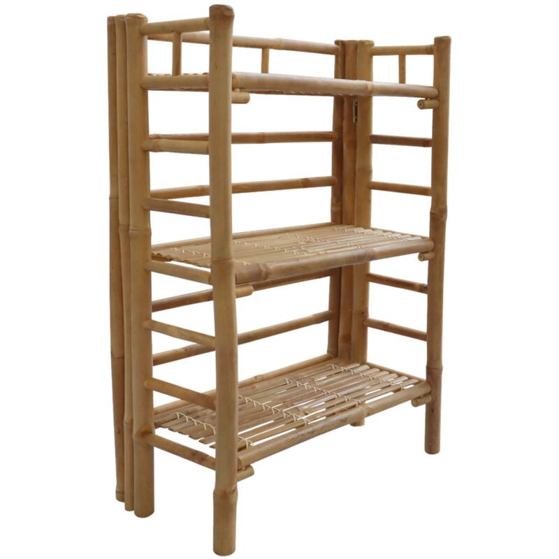 Sweeek - Etagère bibliothèque exotique en bambou 3 niveaux