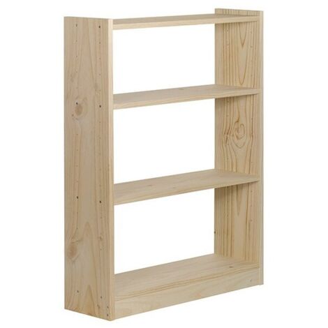 Etagère bibliothèque pin 4 tablettes H120.7 x L79.6 x P25cm ASTIGARRAGA