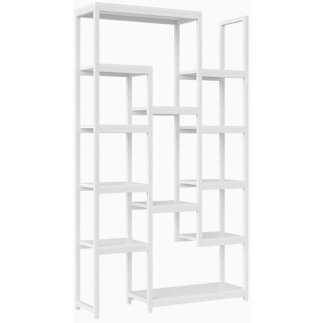 Étagère bibliothèque Opawa L170cm Métal Or et Bois Blanc