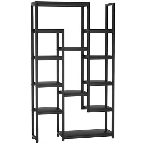 Étagère bibliothèque Meraro L160cm Bois et Métal Noir