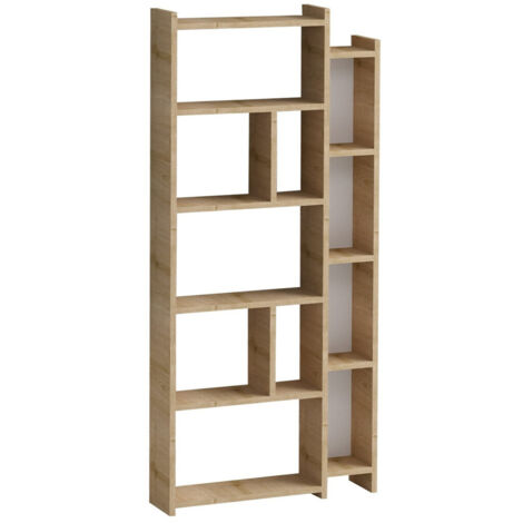Étagère bibliothèque Worware L65xH150cm Chêne clair