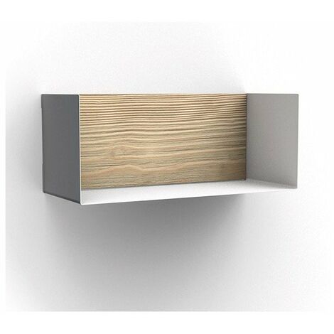 Etagere Box 45 Blanc Acier Et Bois