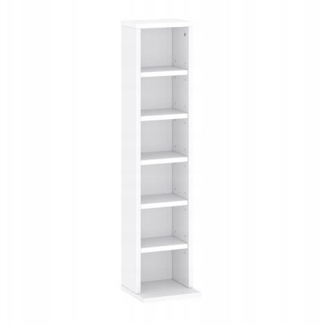 Étagère CD/DVD 92 cm étagères réglables blanc