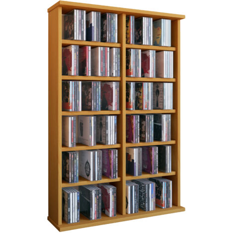 Etagère CD/DVD média Ronul H. 92 x L. 60 x P. 18 cm Enregistrer