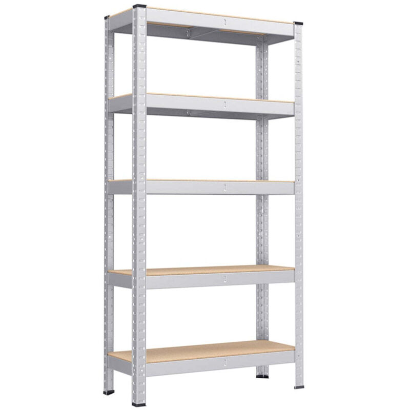 Étagère charge lourde à 5 niveaux 150 x 75 x 30 cm charge totale 650 kg (130 kg/niveau) étagère de style industriel planches réglables pour salon