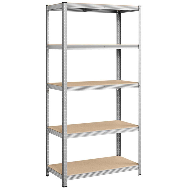 Étagère charge lourde métallique 200 x 100 x 50 cm 5 niveaux charge totale 875 kg (175 kg/niveau) étagère de rangement planches réglables pour garage