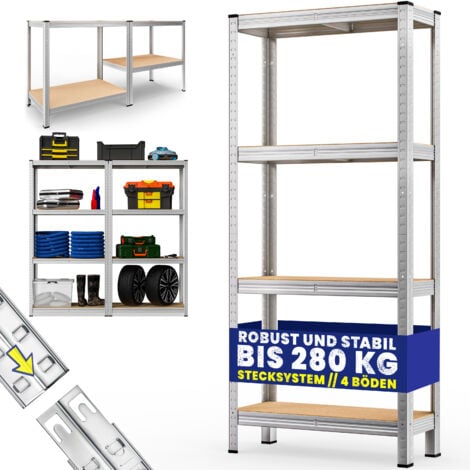 Étagère charge lourde metallique 4/5 tablettes Stockage rangement objets lourds