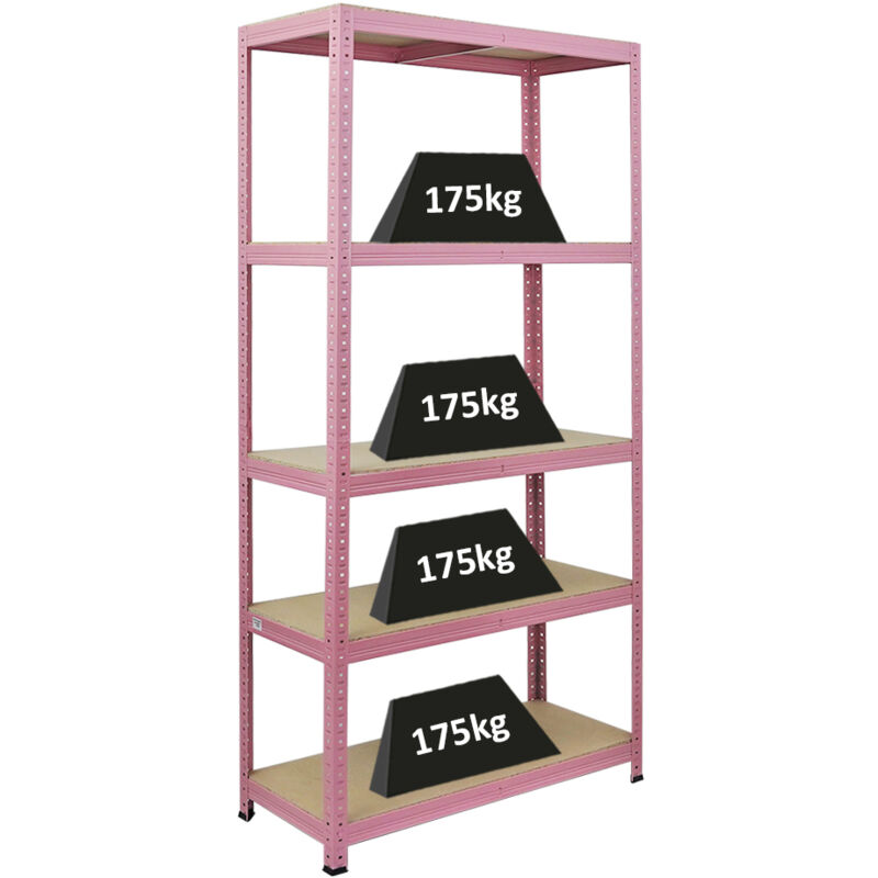 Proregal-regale Günstig Kaufen - tagère charge lourde pink lady HxLxP 180x90x40cm Capacité de charge 175kg 5 Niveaux Pink