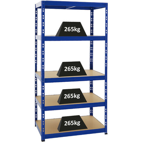 PROREGAL - REGALE GÜNSTIG KAUFEN GIANT TIGER HxLxP 200x120x40cm 265kg par Niveau 6 Niveaux Noir Étagère robuste de garage, atelier, cave, sous-sol, stockage, rangement, rayonnage