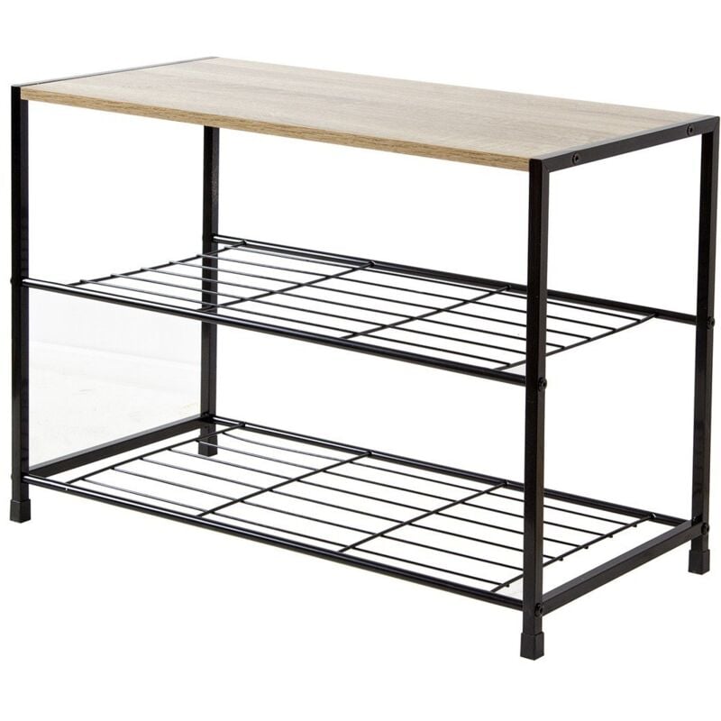 CALICOSY - Étagère à chaussures 3 niveaux