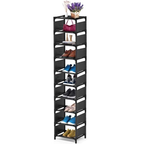 Étagère Chaussurese à 10 Niveaux, Porte-Chaussures, pour 10 Paires, Gain de Place, pour Entrée, Salon, Chambre