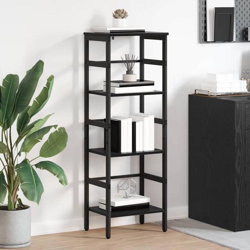 vidaXL Étagère Chêne noir 40 x 29,5 x 115 cm Bois d'ingénierie