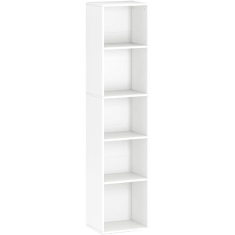 Etagère colonne 5 compartiments WILL blanche