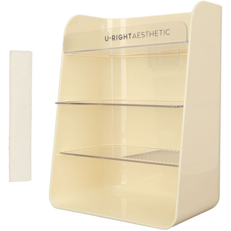 Étagère Cosmétique Multiniveau Grande Capacité Démontable, Organisateur de Comptoir Stable pour Salle de Bain, Bureau, Cuisine, Blanc